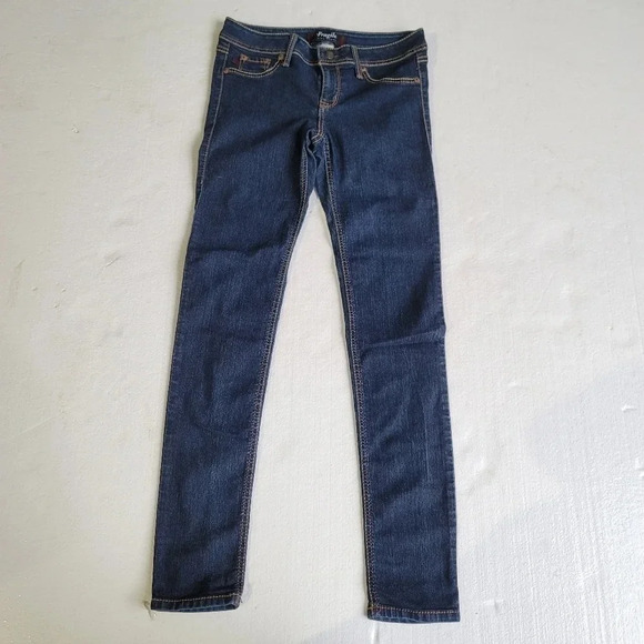 Fragile Blue Jeans Womens Juniors 9 Skinny Denim Blue Low Rise Dark Wash - Picture 1 of 10